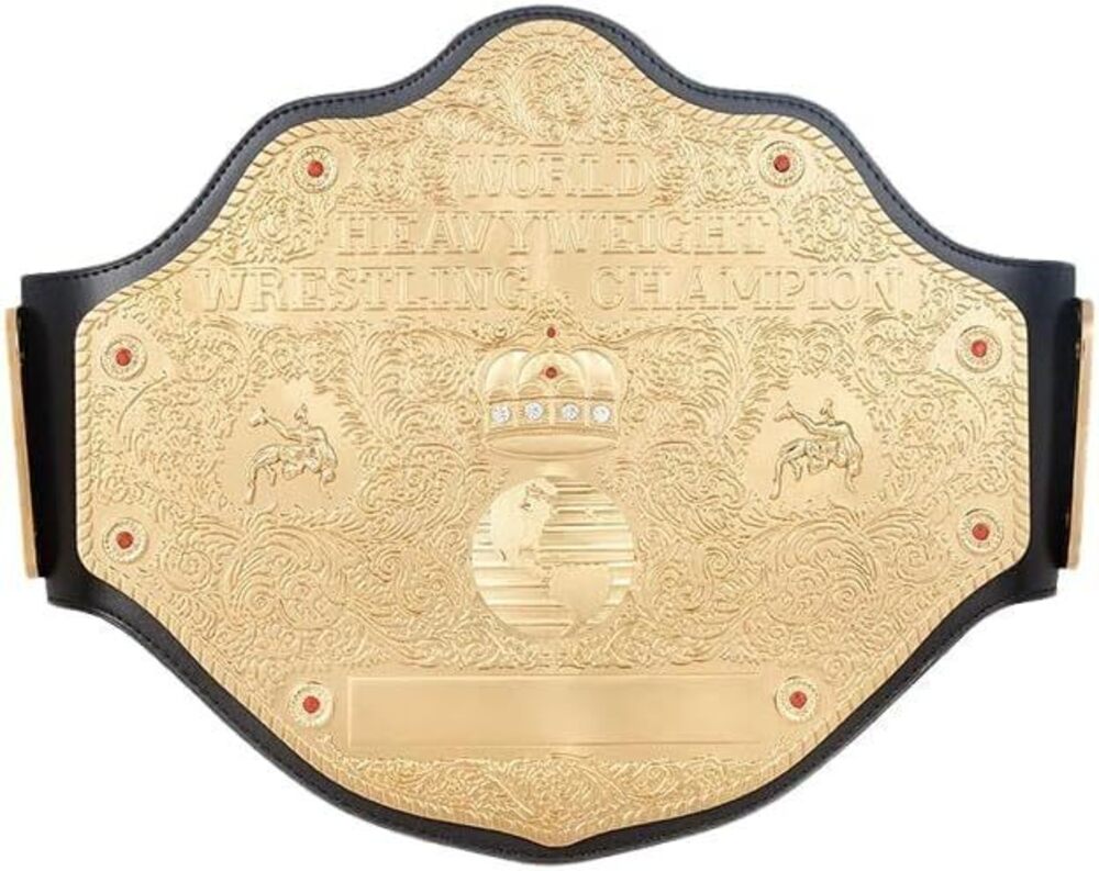 1706 Big Gold 2mm Championship Title Belt Replica, World Heavyweight